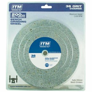 ITM Grinding Wheel Aluminium Oxide 200 x 25mm 36 Grit Coarse