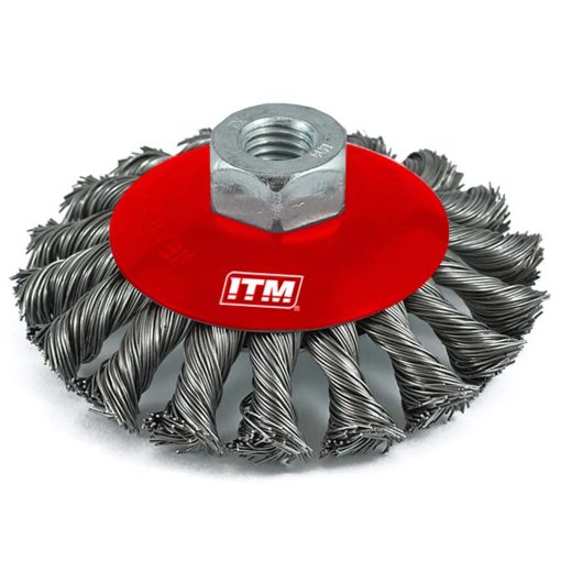 ITM Twist Knot Bevel Brush Stainless Steel 100mm