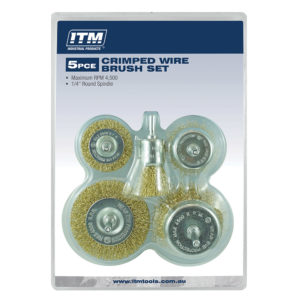 ITM 5 Piece Crimp Wire Brush Kit