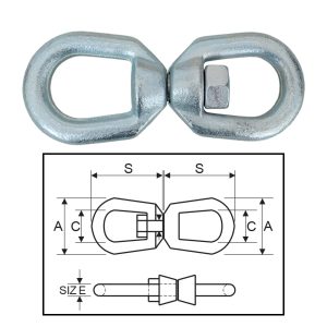 ITM Commercial Chain Swivel-Electric Galvanised-6mm