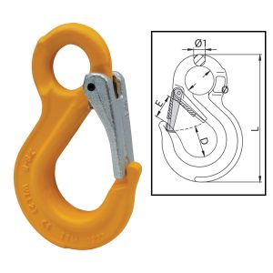 ITM G80 Components Eye Sling Hook w/ Safety Latch 6mm Chain