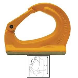 ITM G80 Weld - On Safety Excavator Hook - 1 Ton